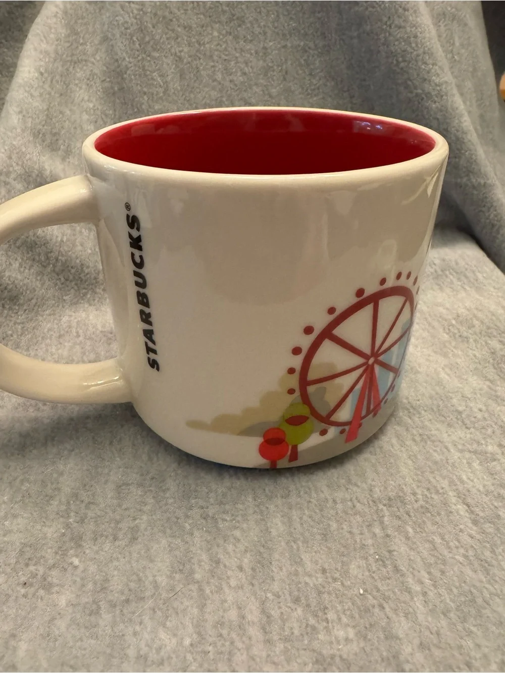 Starbucks London Red and White Ceramic City Mug